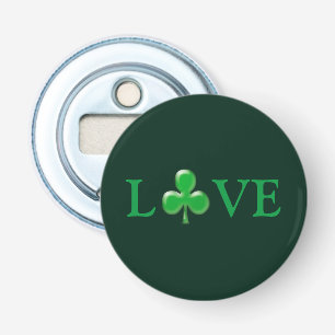 Saint Patrick's Day Love Green Clover Shamrock Bottle Opener