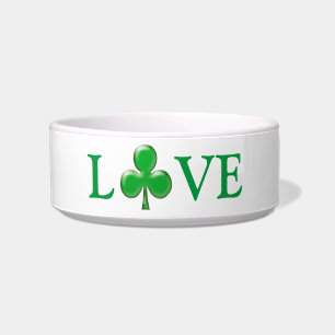 Saint Patrick's Day Love Green Clover Shamrock Bowl