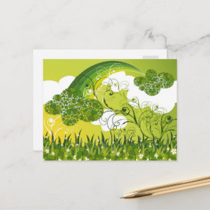 Saint Patrick's Day Lucky Clovers Shamrock Irish Postcard