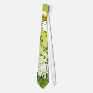 Saint Patrick's Day Lucky Clovers Shamrock Irish Tie