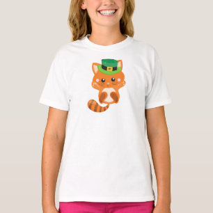 Saint Patrick's Day, Orange Cat, Leprechaun Hat T-Shirt