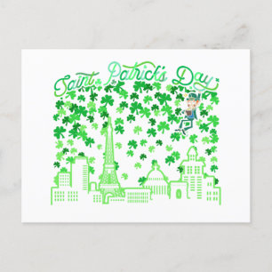 Saint Patrick's Day Paris France Postcard
