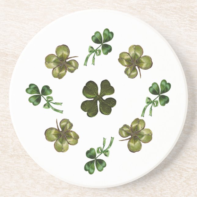 SAINT PATRICK'S DAY PARTY 4 shamrock Coaster (Front)