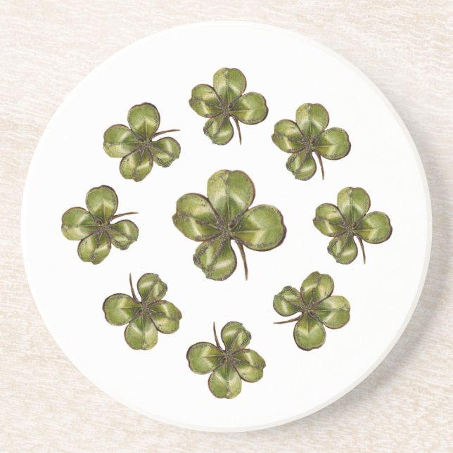SAINT PATRICK'S DAY PARTY 6 shamrock Coaster (Front)