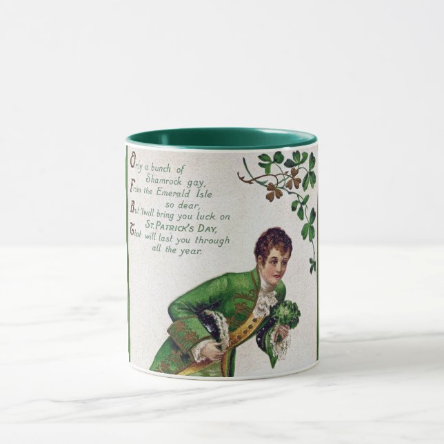 Saint Patrick's Day Poem, Vintage Mug (Center)