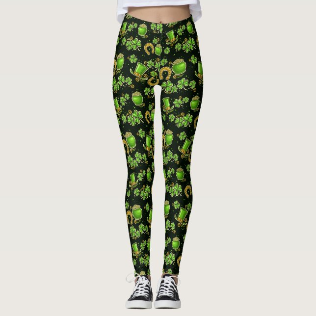 Saint Patrick's Day Pop Fashion Leggings (Front)