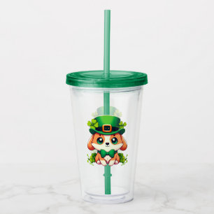 Saint Patricks' Day puppy  Acrylic Tumbler
