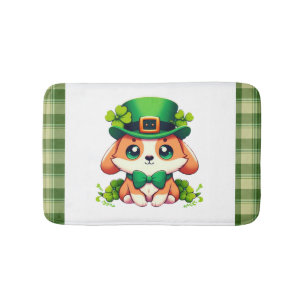 Saint Patricks' Day puppy Bath Mat