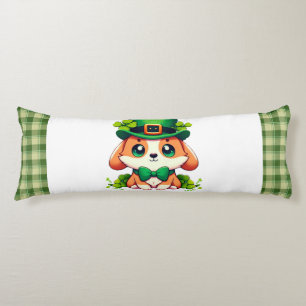 Saint Patricks' Day puppy  Body Cushion