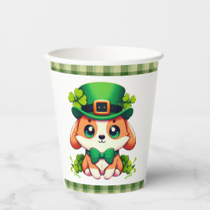Saint Patricks' Day puppy Paper Cups