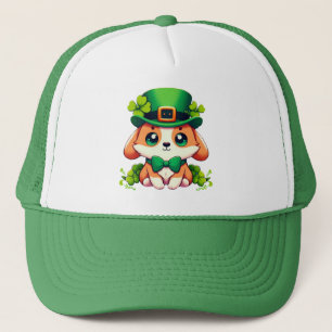 Saint Patricks' Day puppy  Trucker Hat