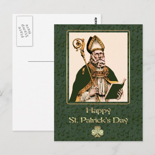 Saint Patrick's Day Religious Postcard (Front/Back)