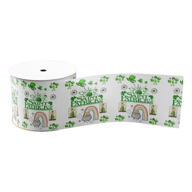 Saint Patrick's Day Ribbon Grosgrain Ribbon (Spool)