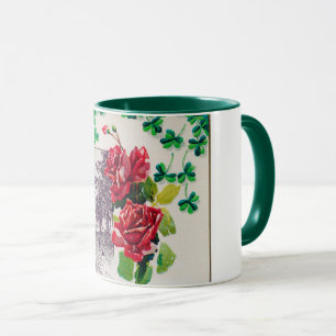 Saint Patrick's Day Rose, Vintage Mug