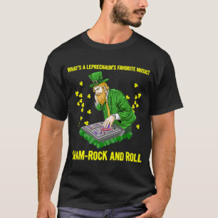 Saint Patricks Day  Sham Rock DJ Music Roll T-Shirt