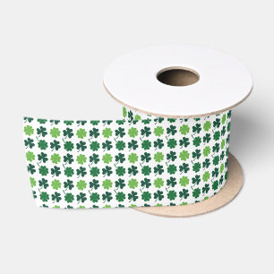 Saint Patrick's Day shamrocks four leaf clover  Satin Ribbon