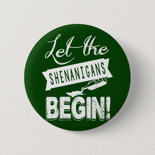 Saint Patricks Day Shenanigans 6 Cm Round Badge (Front)