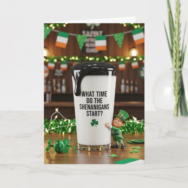 Saint Patrick's Day Shenanigans Card (Front)