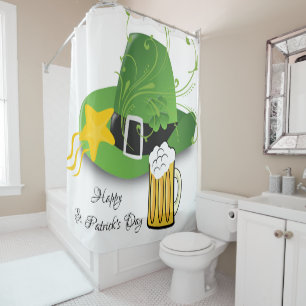 Saint Patrick's Day Shower Curtain Beer