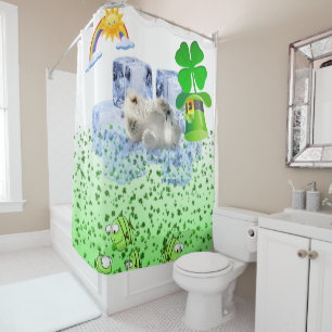 Saint Patrick's Day Shower Curtain Polar Bear