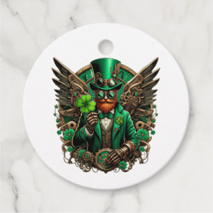 Saint Patrick's Day steampunk clover Favour Tags