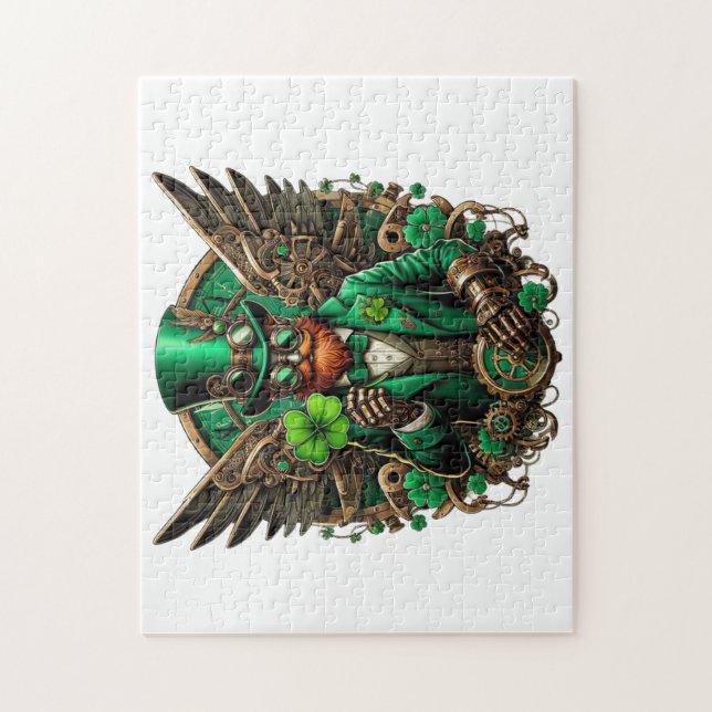 Saint Patrick's Day steampunk clover Jigsaw Puzzle (Vertical)
