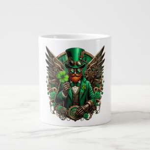Saint Patrick's Day steampunk clover Large Coffee Mug
