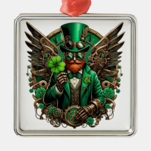Saint Patrick's Day steampunk clover Metal Tree Decoration