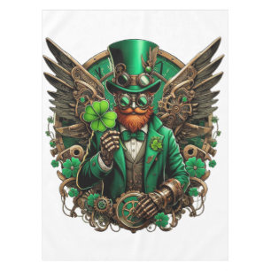 Saint Patrick's Day steampunk clover Tablecloth