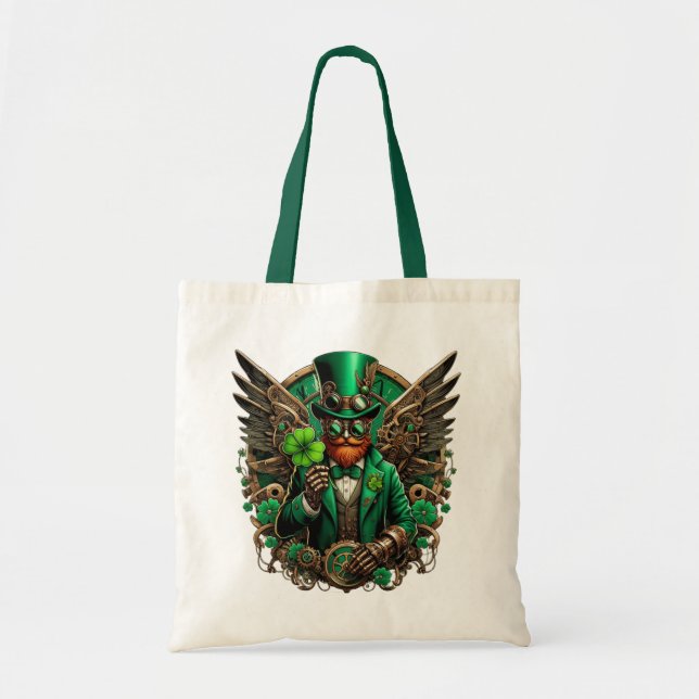 Saint Patrick's Day steampunk clover Tote Bag (Front)