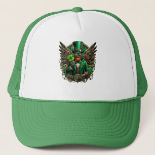 Saint Patrick's Day steampunk clover Trucker Hat