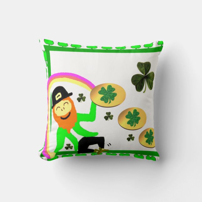 Saint Patrick's Day Throw Pillow (Front)