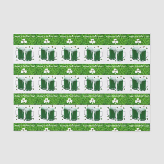 Saint Patrick's Day Tissue Paper Beer (Front)