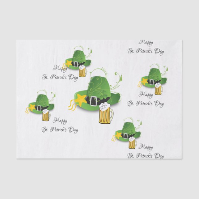 Saint Patrick's Day Tissue Paper Beer (Front)