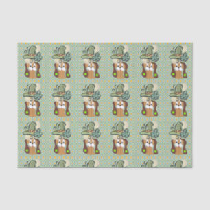 Saint Patrick's Day Tissue Paper Dog