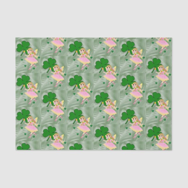 Saint Patrick's Day Tissue Paper Fairy (Front)