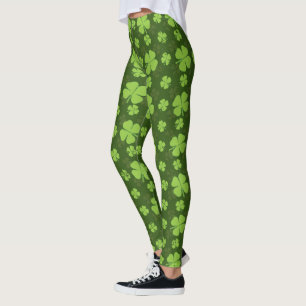 SAINT PATRICKS FOUR LEAF CLOVER LEGGINGS