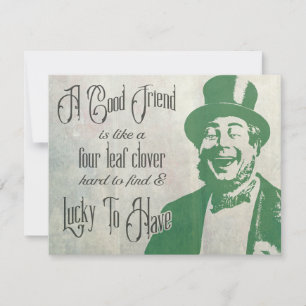 Saint Patricks Friendship Vintage Typography Card