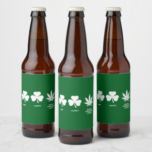 Saint Patricks Funny Party for Guys Beer Bottle Label