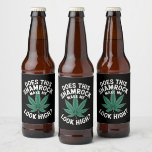 Saint Patricks Funny Party for Guys Great Parade Beer Bottle Label