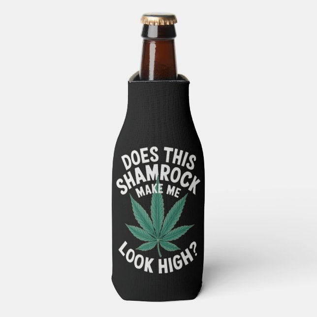 Saint Patricks Funny Party for Guys Great Parade  Bottle Cooler (Bottle Front)