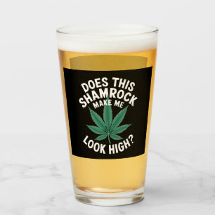 Saint Patricks Funny Party for Guys Great Parade  Glass