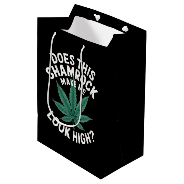 Saint Patricks Funny Party for Guys Great Parade  Medium Gift Bag (Front Angled)