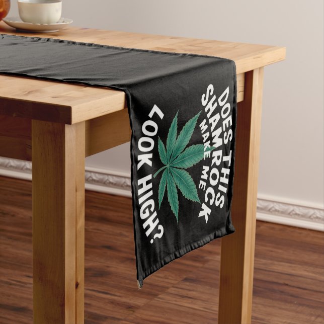 Saint Patricks Funny Party for Guys Great Parade  Short Table Runner (In Situ)
