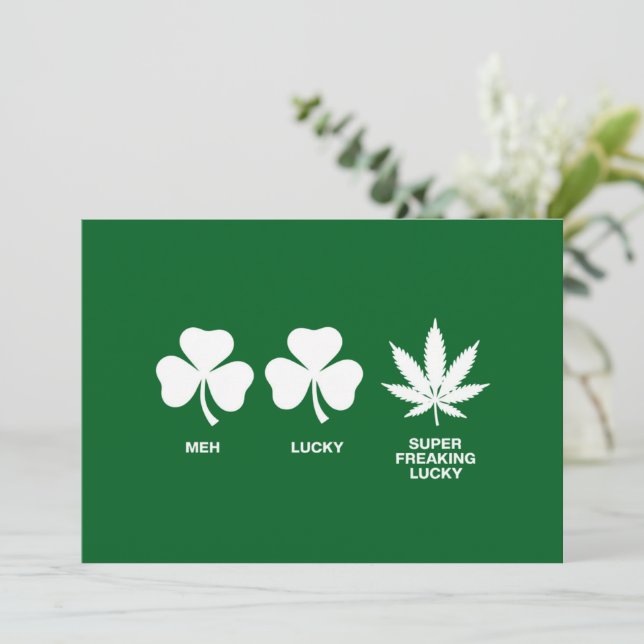 Saint Patricks Funny Party for Guys  Invitation (Standing Front)