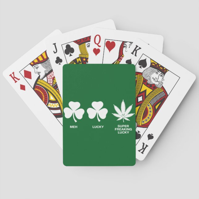 Saint Patricks Funny Party for Guys  Playing Cards (Back)
