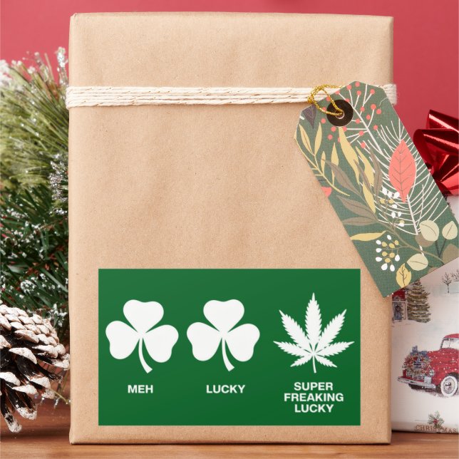 Saint Patricks Funny Party for Guys  Rectangular Sticker (Holiday)