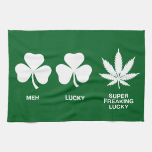 Saint Patricks Funny Party for Guys  Tea Towel