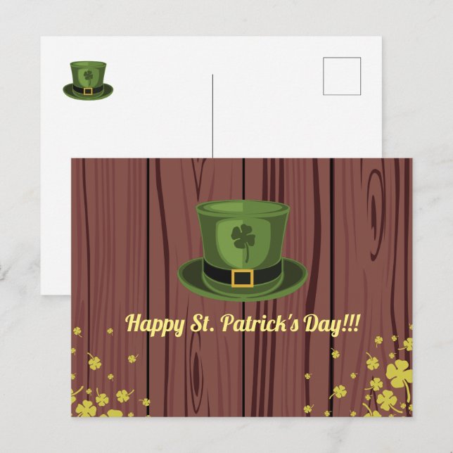 Saint Patrick's Hat Postcard (Front/Back)