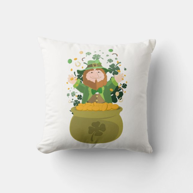 Saint Patrick's Leprechaun Cushion (Front)